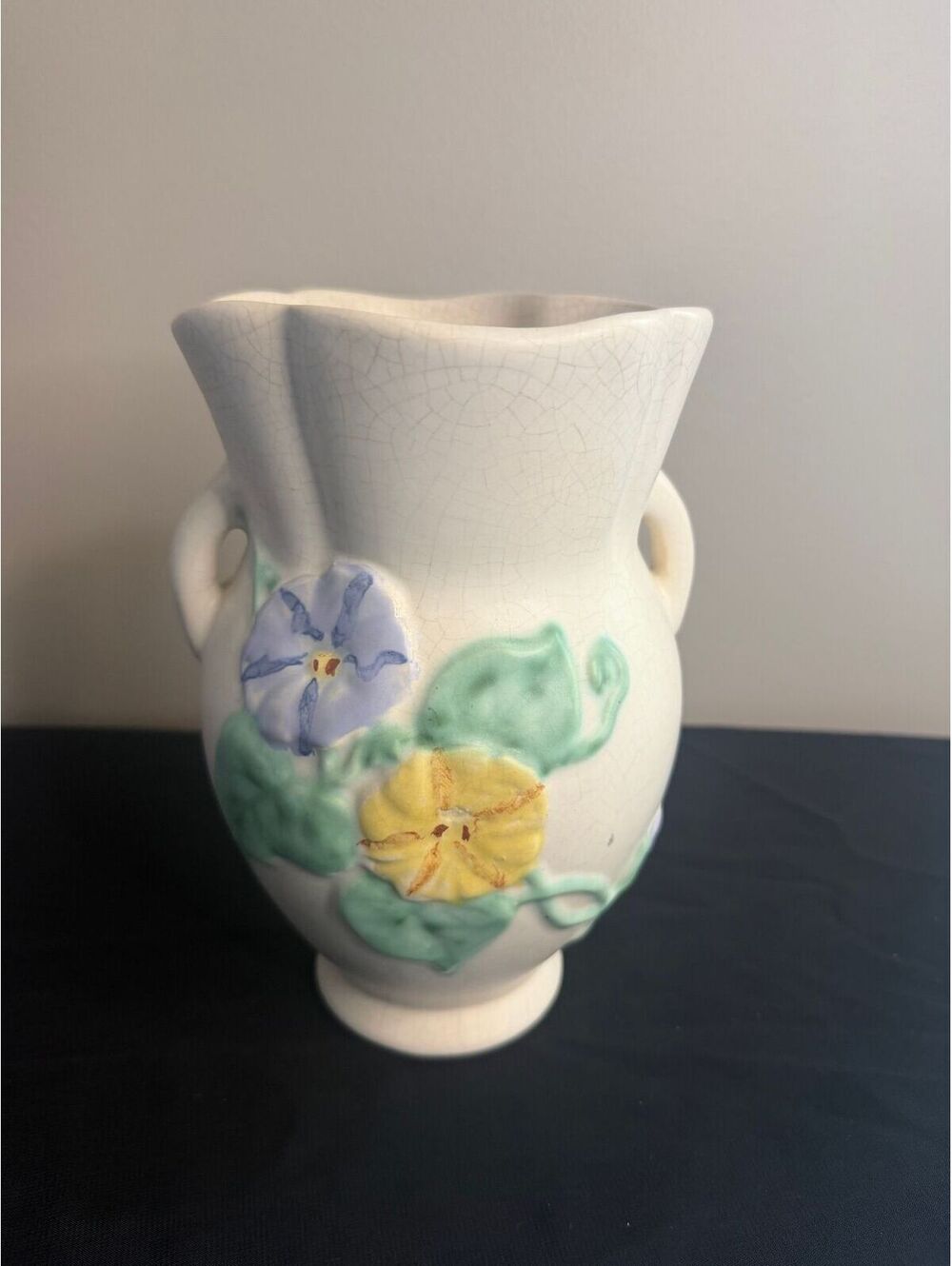 Vintage Weller Pottery Morning Glory double-handled vase